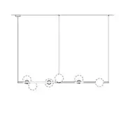Bocci Stem Pendants 6-Horizontal-Stem Suspended