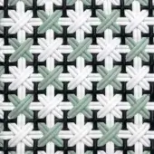 Braid Weaving Fiore-105 - White_sauge_black