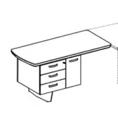Codutti iSixty Avantgarde Wood drawer unit (3 metal drawers) size 16"1/2W x 22"3/8D x 19"5/8H + Small case holder size 10"1/4W x 22"3/8D x 19"5/8H. Wood structure & Metal handles