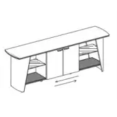 Credenza Wood sliding doors