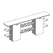 Colonna - 2 glass shelves