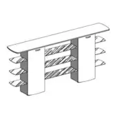 Colonna - 3 glass shelves