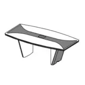 Wood Top & Leather Insert Meeting Table