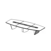 Model 1: Avantgarde Oval – 3 little doors, Seats 14 people