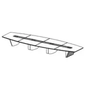 Model 1: Avantgarde Oval – 4 little doors, Seats 18 people