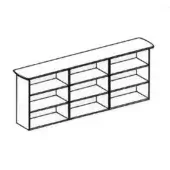 Avantgarde Triple Cabinet – 2 Shelves