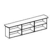 Avantgarde Triple Cabinet - 1 Shelf