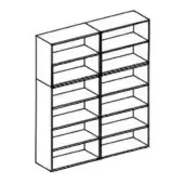Avantgarde Double Cabinet - 10 Shelves, 8 doors