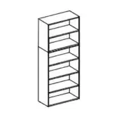 Avantgarde Single Cabinet - 5 Shelves, 4 doors