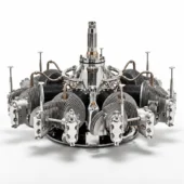 Arteinmotion - Aeronautical Collection As Shown in Picture Mirror Polished Chromed and Painted Continental Engine
