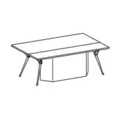 Genesis Desk - Wood Top with modesty