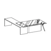 Genesis L-Shaped – Glass Top with modesty