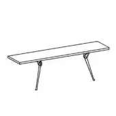 Genesis Console Table - Wood Top