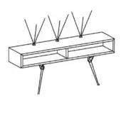 Genesis Console with lights - Wood Top