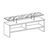 Genesis Sideboard with glass raised shelf