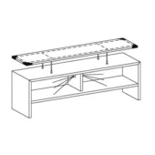 Genesis Sideboard with leather raised shelf & internal lighting (not installed)