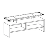 Genesis Sideboard with leather raised shelf