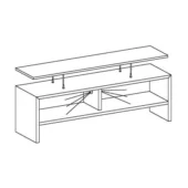 Genesis Sideboard with wood raised shelf & internal lighting (not installed)