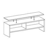 Genesis Sideboard with wood raised shelf