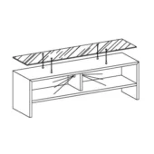 Genesis Sideboard with glass raised shelf & internal lighting (not installed)