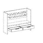 Pair of drawers without Lock