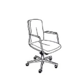 Genesis Soft - Low padded armchair with castors