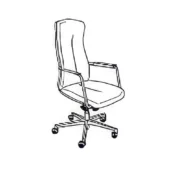 Genesis Soft - High padded armchair with castors