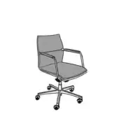 Genesis - Low armchair with castors