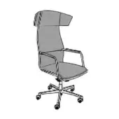 Genesis - High armchair with headrest & castors
