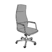 Genesis - High armchair with castors