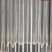 Paolo Castelli Murano Glass Blown ribbed transparent
