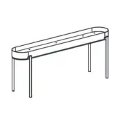 2BE - Break plant holder top, size: 54"3/8W x 22"7/8D x 43"5/8H