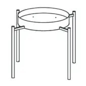 2BE - Round plant holder top