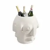Exquisite Slide Threebù bottle rack crafted from biobased sugar cane plastic featuring off-white matte texture
