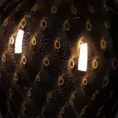 1295 Murano Murano Blown Glass with 24k Gold Inclusions Gold & Black
