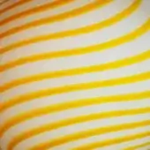 1295 Murano Murano Blown Glass White & Yellow