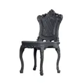 Sophisticated Slide Princess of Love chair crafted from polyethylene with matte charcoal finish