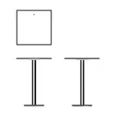 Square - Aluminum Top & Steel Base - Pertre