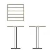 Square - Wooden Top & Steel Base - Pertre