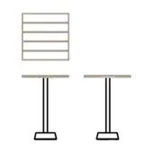 Square - Wooden Top & Cement Base - Pertre