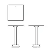 Square - Aluminum Top & Cement Base - Pertre