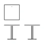 Square - Aluminum Top & Steel Base - Pertre Bistrol