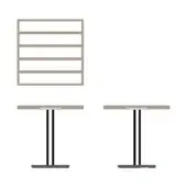 Square - Wooden Top & Steel Base - Pertre Bistrol
