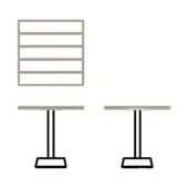 Square - Wooden Top & Cement Base - Pertre Bistrol
