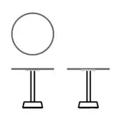 Round - Aluminum Top & Cement Base - Pertre Bistrol