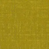 Mustard yellow woven fabric sample with a dense, square grid texture and mottled tonal variations, presented for material detail.