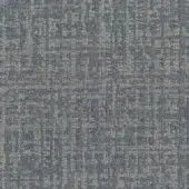 Woven fabric texture in blue-gray with irregular vertical and horizontal threads, matte finish, and scattered light gray flecks.
