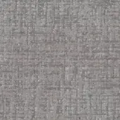 Mariani Brando fabric texture, medium gray woven material, subtle irregular pattern, rectangular label with product details visible.