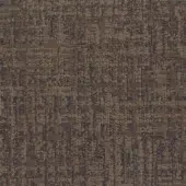 Woven fabric texture, warm brown with black threads, irregular geometric pattern, dense and slightly rough appearance, durable material.