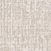 Beige woven fabric texture with heathered effect and taupe threads, displaying a matte finish and nubby, irregular pattern.